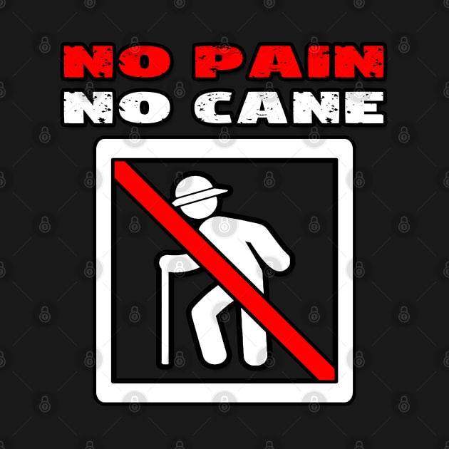 No Pain No Cane by LininaDesigns