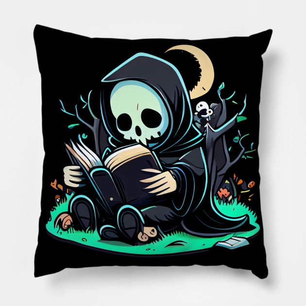 Literary Grim Reaper! Pillow by pako-valor