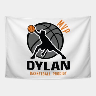 Dylan MVP Custom Player Basketball Prodigy Your Name Tapestry