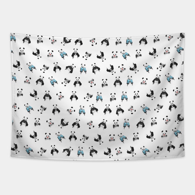 Panda Pattern Tapestry by soltib