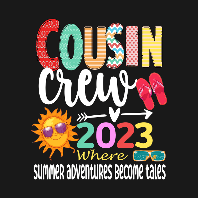 Cousin Crew 2023 Summer Vacation Beach Family Trip Matching by AlmaDesigns