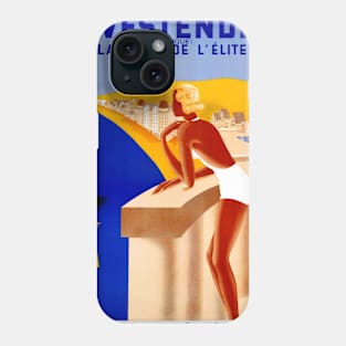 Vintage Travel Poster Belgium Westende Phone Case