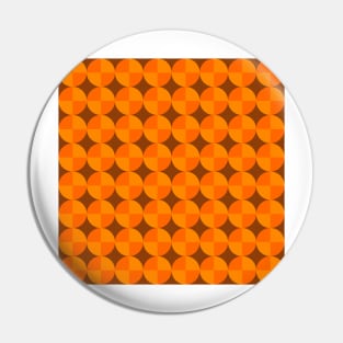 orange 1970s geometrical design Pin