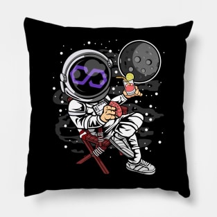Retirement Plan Astronaut Polygon Matic Coin To The Moon Crypto Token Cryptocurrency Blockchain Wallet Birthday Gift For Men Women Kids Pillow