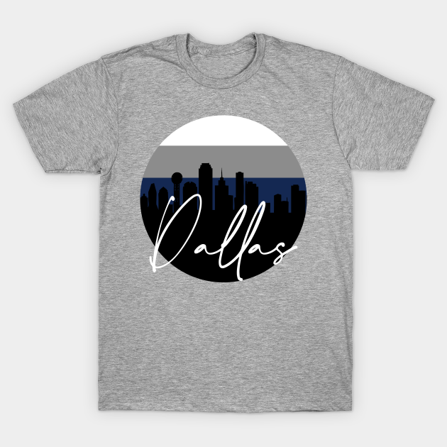 Discover Dallas Skyline Football Colors - Cowboys - T-Shirt