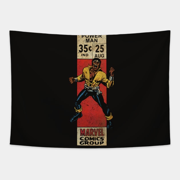 Power Man corner box Tapestry by ThirteenthFloor