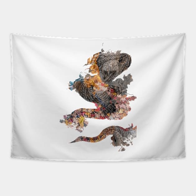 Angry Snake art Tapestry by usastore