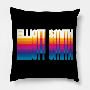 Retro Elliott Proud Personalized Name Gift Retro Rainbow Style Pillow