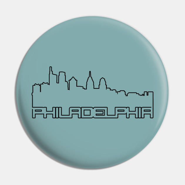 Philadelphia Outline Philly Pin Teepublic