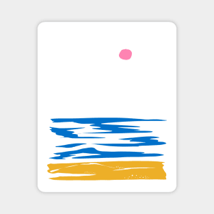 Abstract Beach Bold Colorful Magnet