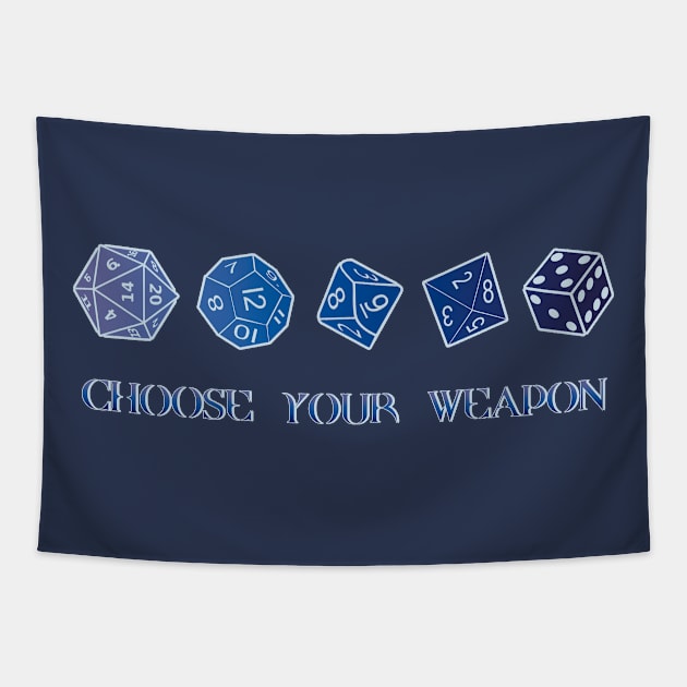 Role Playing Gaming Dice Tapestry by Scar