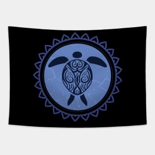turtle tribal art for yoga and meditation travel Tapestry