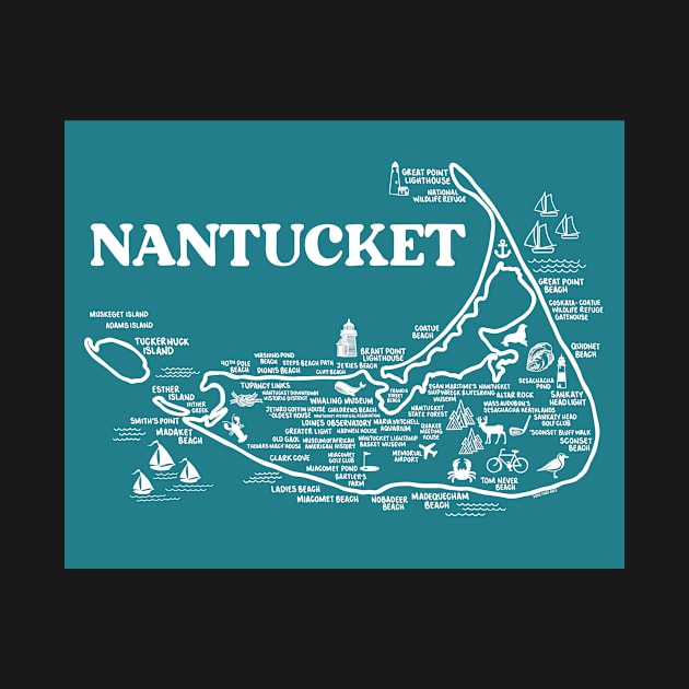 Nantucket Map by fiberandgloss