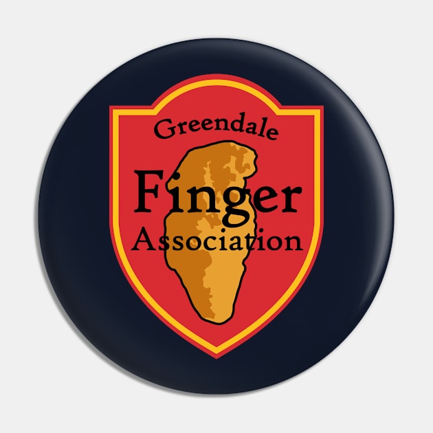 Greendale Chicken Finger Association Pin by mavgagliano