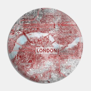 Vintage old London map Pin