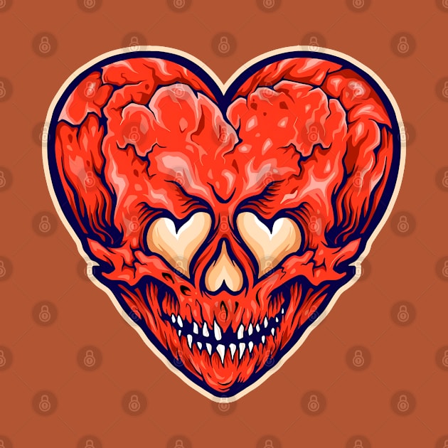 Heart Skull by Saint Barkley