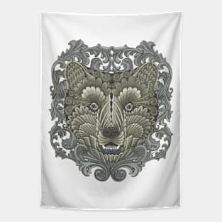 Masked Bear Tapestry