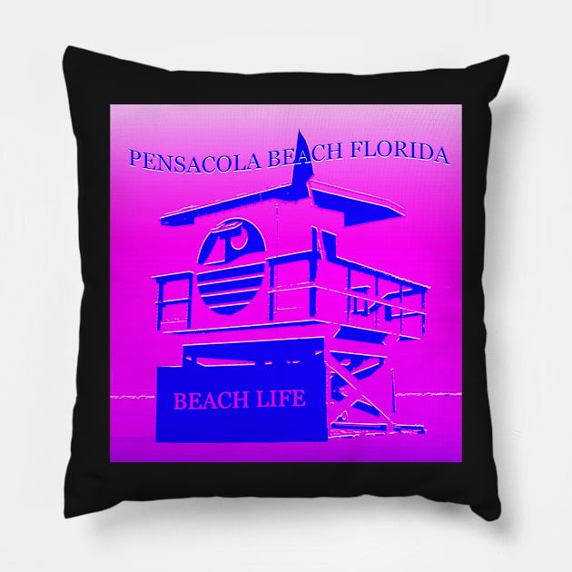 Pensacola Beach Florida Pillow by dltphoto