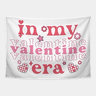 Retro Groovy In My Valentine Era Valentine Day Womens Girls Tapestry