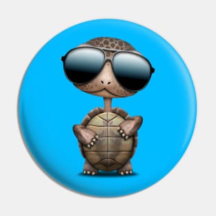 Cool Baby Turtle Wearing Sunglasses Pin