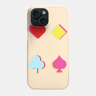 Alice in Wonderland Pastel Four Suits Colors Phone Case