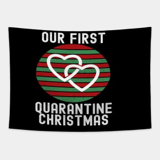 Our First Quarantine Matching Couples Christmas Xmas Tapestry