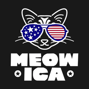 Meowica Cat amrican Lovers T-Shirt