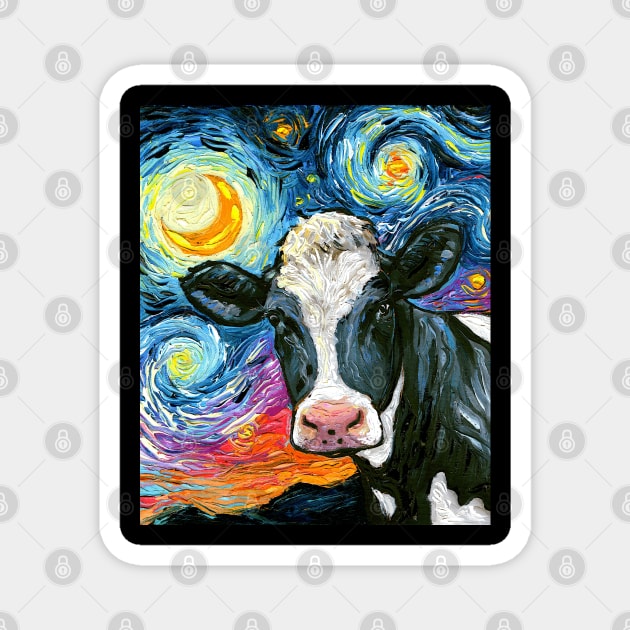 Holstein Night Magnet by sagittariusgallery