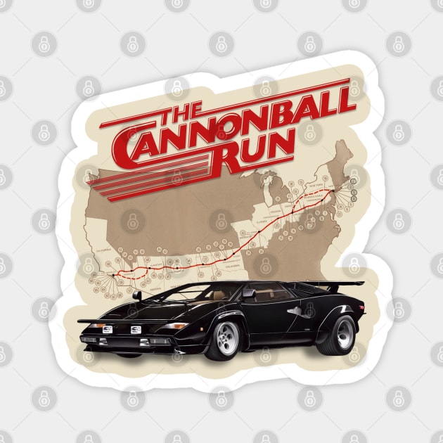 The Cannonball Run Magnet by darklordpug