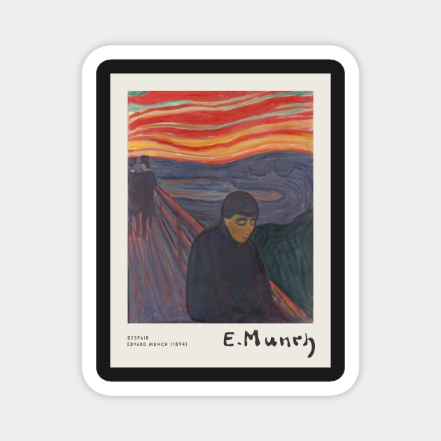 Despair Poster by Edvard Munch Magnet by MurellosArt