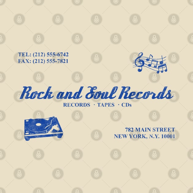 Rock and Soul Records (all blue print) by Stupiditee