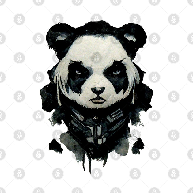 Angry panda portrait by etherElric