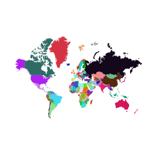 World Map Color T-Shirt