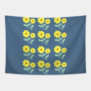 Many Sunny Yellow Flowers Tapestry