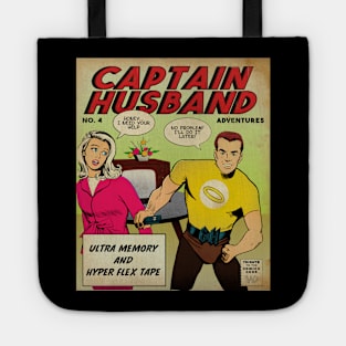 Captain Husband and Wife Funny Comics Tote