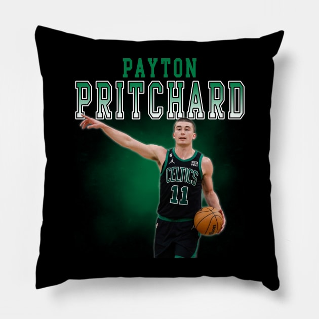 Payton Pritchard Pillow by Bojes Art