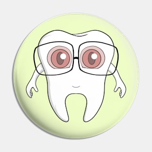 An adorable tooth wearing glasses Pin