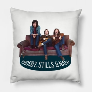 crosby, stills and nash 1 Pillow