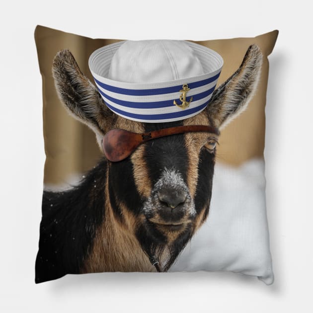 Goaty Pirate Pillow by rturnbow