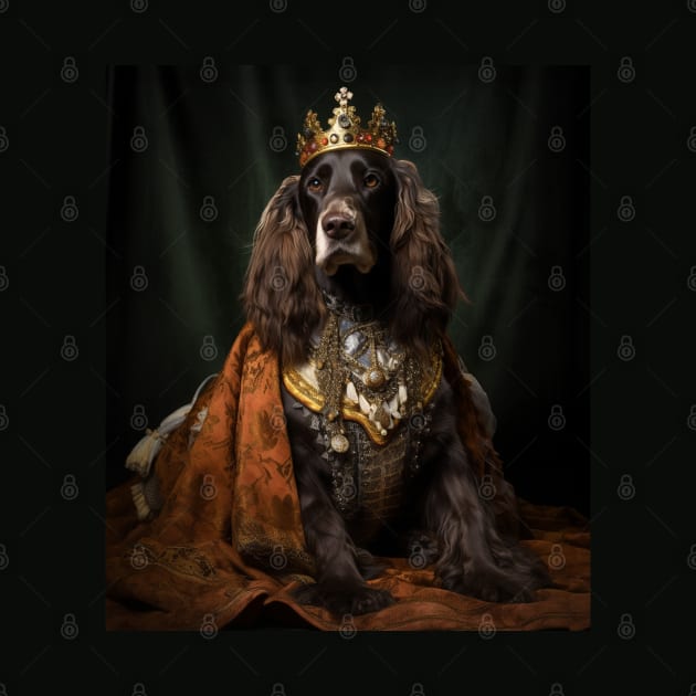 Gracious Black & Brown Basset Hound - Medieval Queen by HUH? Designs