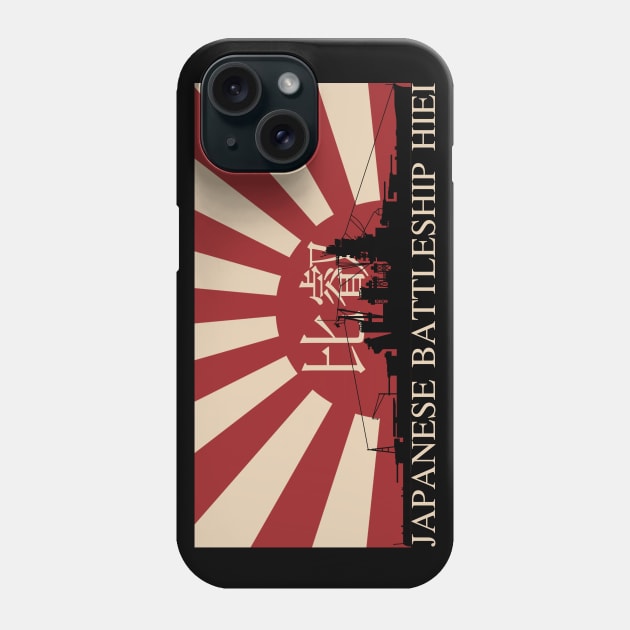 Japanese Battleship Hiei Rising Sun Flag Gift Phone Case by Battlefields