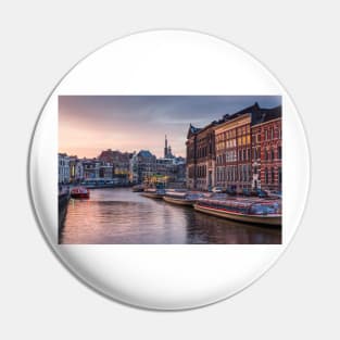 Amsterdam Evening Skyline Pin