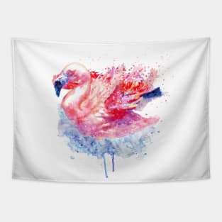 Flamingo on the Water Tapestry