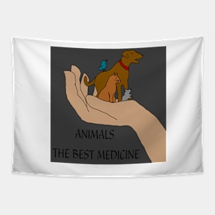 Animals the best gray medicine Tapestry