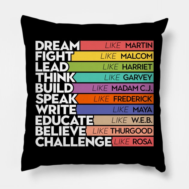 Black Lives Matters - Black Leaders Black History Month Pillow by MichaelLosh