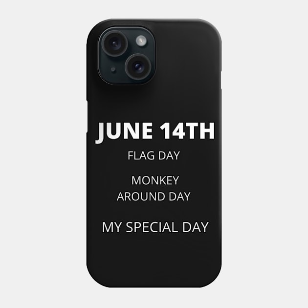 June 14th birthday, special day and the other holidays of the day. Phone Case by Edwardtiptonart