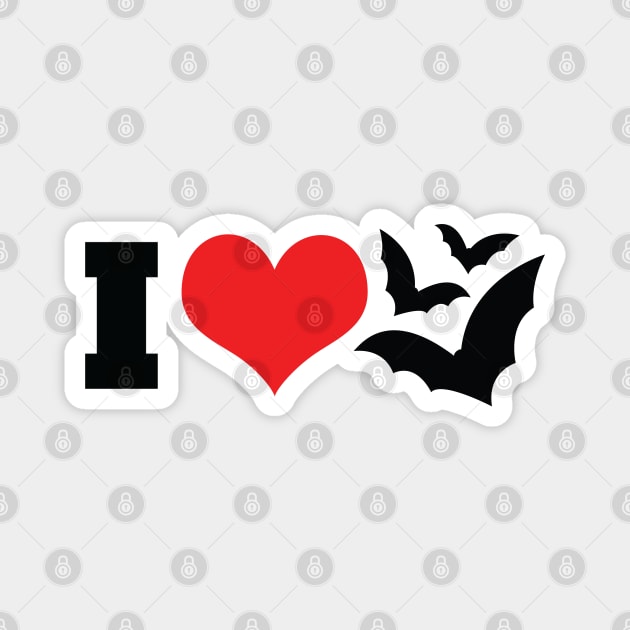 I Heart Bats Magnet by Jujufox