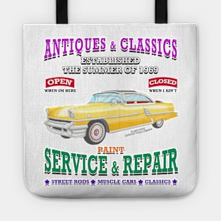 Antique Classic Car Garage Hot Rod Novelty Gift Tote