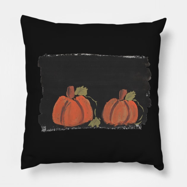 Pumpkin Patch Pillow by Colzo Art