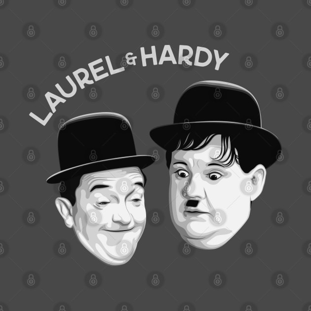 Laurel & Hardy (Monochrome) by PlaidDesign